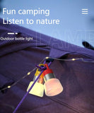 Darrahopens Outdoor Recreation > Camping > Camping Lights & Lanterns Two random color (green - yellow - white - red) outdoor camping lights, convenient for hiking, multi-scenario water bottle lights, ambient lights, suspended hanging lights with focused light