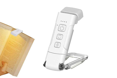Darrahopens Outdoor Recreation > Camping > Camping Lights & Lanterns USB Rechargeable Book Light Bookmark Lamp with 3 Colors and 5 Brightness-White