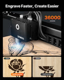 Darrahopens Outdoor Recreation > Camping > Camping Lights & Lanterns VEVOR Laser Engraver, 20W, Laser Engraving and Cutting Machine with Enclosure Camera, Laser Cutter, 36000 mm/min, 500 x 320 mm Working Area, for Wood, Leather, Glass, Paper, Certain Metal, Class 1
