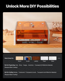 Darrahopens Outdoor Recreation > Camping > Camping Lights & Lanterns VEVOR Laser Engraver, 20W, Laser Engraving and Cutting Machine with Enclosure Camera, Laser Cutter, 400 x 400 mm Working Area, 30000 mm/min, for Wood, Leather, Glass, Paper, Certain Metal, Class 1