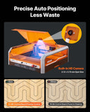 Darrahopens Outdoor Recreation > Camping > Camping Lights & Lanterns VEVOR Laser Engraver, 20W, Laser Engraving and Cutting Machine with Enclosure Camera, Laser Cutter, 400 x 400 mm Working Area, 30000 mm/min, for Wood, Leather, Glass, Paper, Certain Metal, Class 1