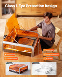 Darrahopens Outdoor Recreation > Camping > Camping Lights & Lanterns VEVOR Laser Engraver, 20W, Laser Engraving and Cutting Machine with Enclosure Camera, Laser Cutter, 400 x 400 mm Working Area, 30000 mm/min, for Wood, Leather, Glass, Paper, Certain Metal, Class 1