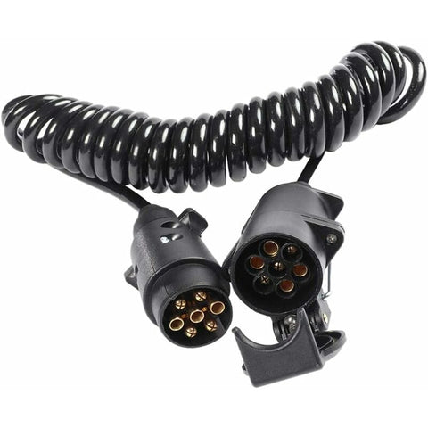 Darrahopens Outdoor Recreation > Camping > Caravan Accessories 7 Pin Trailer Socket And Plug With 2M Extension Cable Connector For Towing Hitch Caravan Vehicle Truck Accessories 7
