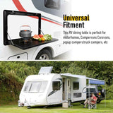 Folding Caravan Table – Lockable Space-Saving Portable Table for Camper, Motorhome & RV, 25kg Capacity, Black In Australia - Darrahopens