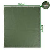Darrahopens Outdoor Recreation > Camping > Caravan Accessories Instahut 3x4m Tarp Tarpaulin 600GSM Camping Canvas Heavy Duty Water Resistant