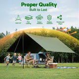 Darrahopens Outdoor Recreation > Camping > Caravan Accessories Instahut 4x6m Tarp Tarpaulin 600GSM Camping Canvas Heavy Duty Water Resistant
