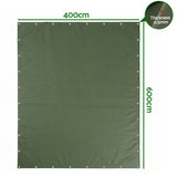 Darrahopens Outdoor Recreation > Camping > Caravan Accessories Instahut 4x6m Tarp Tarpaulin 600GSM Camping Canvas Heavy Duty Water Resistant