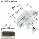 Darrahopens Outdoor Recreation > Camping > Caravan Accessories Push Button Camper - Lock Latch Door Closer Cupboard Knob For Rv Motorhome Caravan 5 pcs Silver