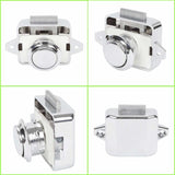Darrahopens Outdoor Recreation > Camping > Caravan Accessories Push Button Camper - Lock Latch Door Closer Cupboard Knob For Rv Motorhome Caravan 5 pcs Silver