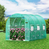 Darrahopens Outdoor Recreation > Camping > Caravan Accessories VEVOR Walk-in Tunnel Greenhouse Galvanized Frame & Waterproof Cover 12x7x7 ft