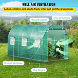 Darrahopens Outdoor Recreation > Camping > Caravan Accessories VEVOR Walk-in Tunnel Greenhouse Galvanized Frame & Waterproof Cover 12x7x7 ft