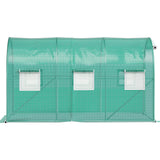 Darrahopens Outdoor Recreation > Camping > Caravan Accessories VEVOR Walk-in Tunnel Greenhouse Galvanized Frame & Waterproof Cover 12x7x7 ft
