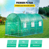 Darrahopens Outdoor Recreation > Camping > Caravan Accessories VEVOR Walk-in Tunnel Greenhouse Galvanized Frame & Waterproof Cover 12x7x7 ft