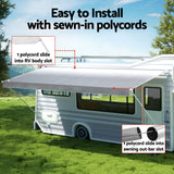 Darrahopens Outdoor Recreation > Camping > Caravan Accessories Weisshorn 12ft Caravan Awning Fabric & Privacy Screen RV Roll Out Sun Shade 3.4M