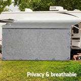 Darrahopens Outdoor Recreation > Camping > Caravan Accessories Weisshorn 18ft Caravan Awning Fabric & Privacy Screen RV Roll Out Sun Shade 5.2M