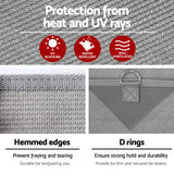 Darrahopens Outdoor Recreation > Camping > Caravan Accessories Weisshorn 18ft Caravan Awning Fabric & Privacy Screen RV Roll Out Sun Shade 5.2M