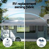 Darrahopens Outdoor Recreation > Camping > Caravan Accessories Weisshorn 18ft Caravan Awning Fabric & Privacy Screen RV Roll Out Sun Shade 5.2M