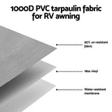 Darrahopens Outdoor Recreation > Camping > Caravan Accessories Weisshorn 18ft Caravan Awning Fabric & Privacy Screen RV Roll Out Sun Shade 5.2M