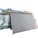 Darrahopens Outdoor Recreation > Camping > Caravan Accessories Weisshorn 18ft Caravan Awning Fabric & Privacy Screen RV Roll Out Sun Shade 5.2M