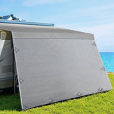 Darrahopens Outdoor Recreation > Camping > Caravan Accessories Weisshorn 18ft Caravan Awning Fabric & Privacy Screen RV Roll Out Sun Shade 5.2M