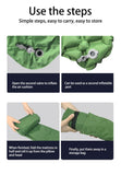 Darrahopens Outdoor Recreation > Camping > Inflatable Mattresses 2pc Ultralight Inflatable Camping Sleeping Mat with Integrated Pillow - Waterproof 40D Nylon TPU(Army Green)