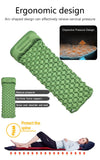 Darrahopens Outdoor Recreation > Camping > Inflatable Mattresses 2pc Ultralight Inflatable Camping Sleeping Mat with Integrated Pillow - Waterproof 40D Nylon TPU(Army Green)