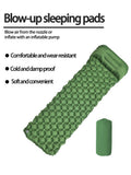 Darrahopens Outdoor Recreation > Camping > Inflatable Mattresses 2pc Ultralight Inflatable Camping Sleeping Mat with Integrated Pillow - Waterproof 40D Nylon TPU(Dark Blue)