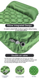 Darrahopens Outdoor Recreation > Camping > Inflatable Mattresses 2pc Ultralight Inflatable Camping Sleeping Mat with Integrated Pillow - Waterproof 40D Nylon TPU(Royal Blue)