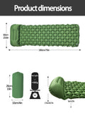 Darrahopens Outdoor Recreation > Camping > Inflatable Mattresses 2pc Ultralight Inflatable Camping Sleeping Mat with Integrated Pillow - Waterproof 40D Nylon TPU(Royal Blue)