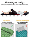 Darrahopens Outdoor Recreation > Camping > Inflatable Mattresses 2pc Ultralight Inflatable Camping Sleeping Mat with Integrated Pillow - Waterproof 40D Nylon TPU(Royal Blue)