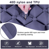 Darrahopens Outdoor Recreation > Camping > Inflatable Mattresses Double Camping Pad with Built-in Pillow: Foot Pump Inflatable Mattress for Tent/Backpacking – Ultralight, Foldable (Dark Blue)