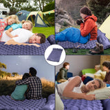 Darrahopens Outdoor Recreation > Camping > Inflatable Mattresses Double Camping Pad with Built-in Pillow: Foot Pump Inflatable Mattress for Tent/Backpacking – Ultralight, Foldable (Dark Blue)