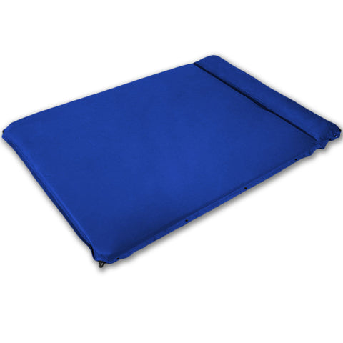 Darrahopens Outdoor Recreation > Camping > Inflatable Mattresses Double Self inflating Suede Mattress Mat Sleeping Pad Air Bed Camping Hiking - blue
