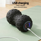 Darrahopens Outdoor Recreation > Camping > Inflatable Mattresses Everfit Electric Vibrating Peanut Massage Ball 5 Adjustable Levels High Power 3000RPM Motor 4D Floating Point Deep Tissue Trigger Point Muscle Relaxation Yoga Home Gym Type-C Rechargeable Support 80kg