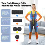 Darrahopens Outdoor Recreation > Camping > Inflatable Mattresses Everfit Foam Roller Set 4 in 1 Grid High Density Massager for Deep Tissue Trigger Point Myofascial Release Back Pain Muscle Recovery Gym Home Fitness Equipment with Storage Bag Supports 150kg