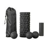 Darrahopens Outdoor Recreation > Camping > Inflatable Mattresses Everfit Foam Roller Set 4 in 1 Grid High Density Massager for Deep Tissue Trigger Point Myofascial Release Back Pain Muscle Recovery Gym Home Fitness Equipment with Storage Bag Supports 150kg