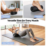 Darrahopens Outdoor Recreation > Camping > Inflatable Mattresses Everfit Foam Roller Set 4 in 1 Grid High Density Massager for Deep Tissue Trigger Point Myofascial Release Back Pain Muscle Recovery Gym Home Fitness Equipment with Storage Bag Supports 150kg