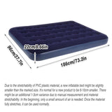 Darrahopens Outdoor Recreation > Camping > Inflatable Mattresses King Size Inflatable Airbed Easy Inflate Flocked Air Mattress Camping Guest Bed