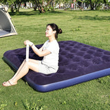 Darrahopens Outdoor Recreation > Camping > Inflatable Mattresses King Size Inflatable Airbed Easy Inflate Flocked Air Mattress Camping Guest Bed