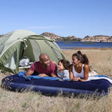 Darrahopens Outdoor Recreation > Camping > Inflatable Mattresses King Size Inflatable Airbed Easy Inflate Flocked Air Mattress Camping Guest Bed