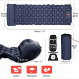 Darrahopens Outdoor Recreation > Camping > Inflatable Mattresses Self-Inflating Camping Mattress: Thick Lightweight Single Camping Mattress Inflatable and Attachable Double Camping Mat and Compact Inflatable Olive Green