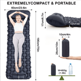 Darrahopens Outdoor Recreation > Camping > Inflatable Mattresses Self-Inflating Camping Mattress: Thick Lightweight Single Camping Mattress Inflatable and Attachable Double Camping Mat and Compact Inflatable Olive Green