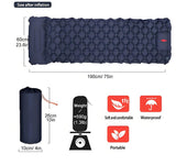 Darrahopens Outdoor Recreation > Camping > Inflatable Mattresses Ultralight Camping Sleeping Pad: Built-in Foot Pump, Integrated Pillow – Compact, Waterproof for Hiking/Backpacking (Dark Blue)