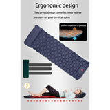 Darrahopens Outdoor Recreation > Camping > Inflatable Mattresses Ultralight Camping Sleeping Pad: Built-in Foot Pump, Integrated Pillow – Compact, Waterproof for Hiking/Backpacking (Dark Blue)