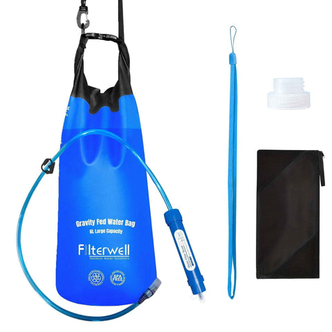 Darrahopens Outdoor Recreation > Camping > Portable Toilets & Showers Blue portable shower bag, camping shower, TPU shower bag, hanging outdoor shower, 6L shower bag, lightweight shower, Australia camping gear, beach shower, hiking shower, outdoor hygiene