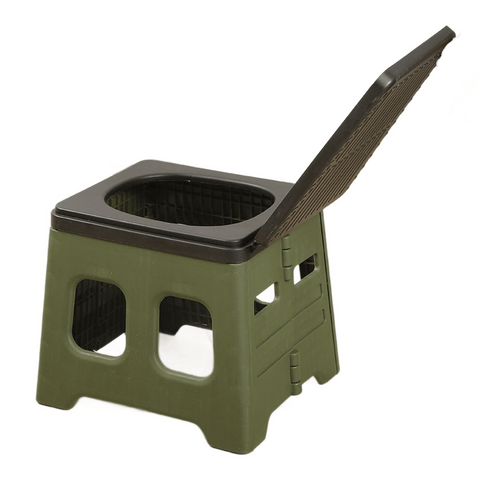 Green Portable Folding Toilet Stool Outdoor Camping Car Emergency Portable Potty Chair