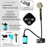 Darrahopens Outdoor Recreation > Camping > Portable Toilets & Showers Outdoor Shower Kit Camping Shower Pump Full Screen Digital Display 7800mah Upgraded Low Noice Outdoors Shower Kit Green In Australia - Darrahopens