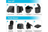 Darrahopens Outdoor Recreation > Camping > Portable Toilets & Showers Portable Camping Toilet Folding Toilet for Adults with Lid -Black