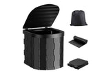 Darrahopens Outdoor Recreation > Camping > Portable Toilets & Showers Portable Camping Toilet Folding Toilet for Adults with Lid -Black