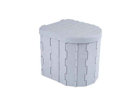 Darrahopens Outdoor Recreation > Camping > Portable Toilets & Showers Portable Camping Toilet Folding Toilet for Adults with Lid -Gray
